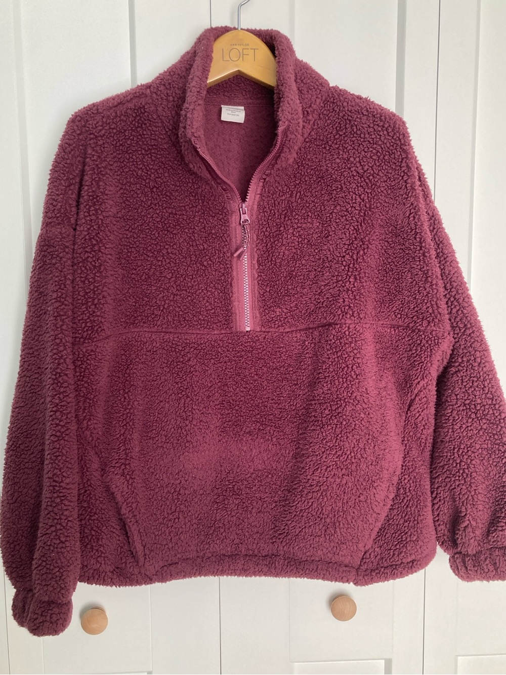 No Boundaries Sherpa Half-Zip Jacket in Roseberry